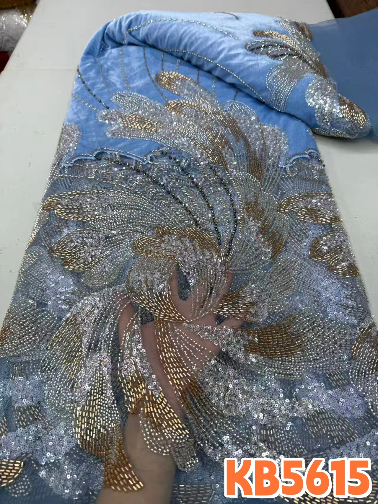 YLS Velvet Brown Beaded Sequin - Sewing Velvet Fabric recension och pris