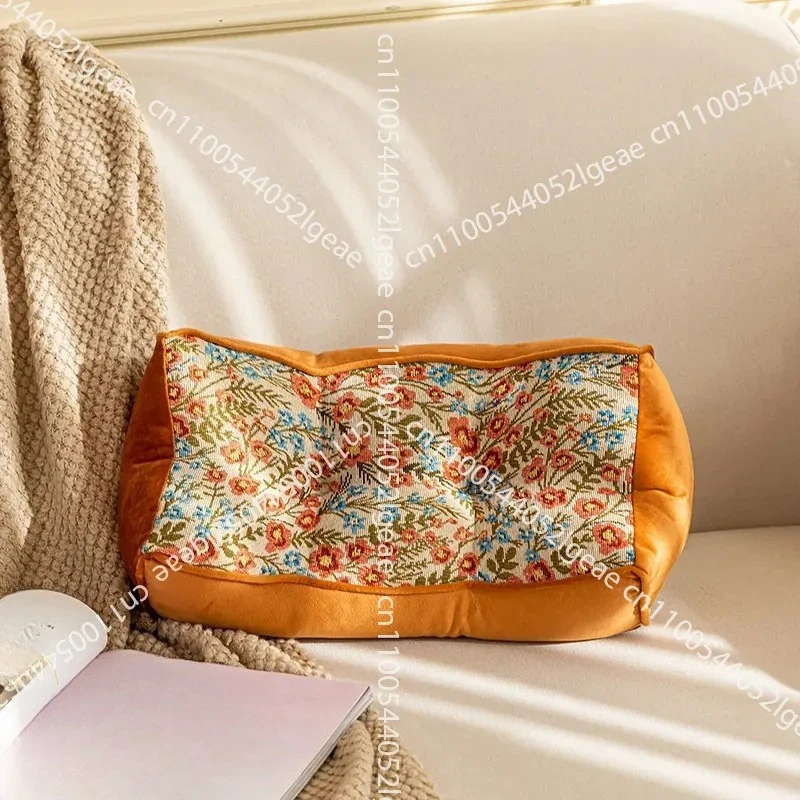 High-end Sofa Pillow, Jacquard Rectangular Waist Pillow, Living Room Bedroom