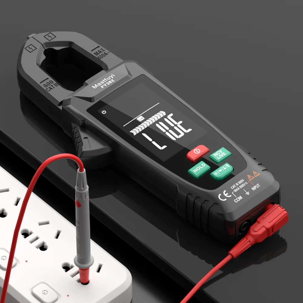 MASTFUYI Digitale Klem 3in1 multimeter elektrische tester en temperatuurmeter 9999 Telt AC Spanning NVC inductie eenvoudige installatie & us