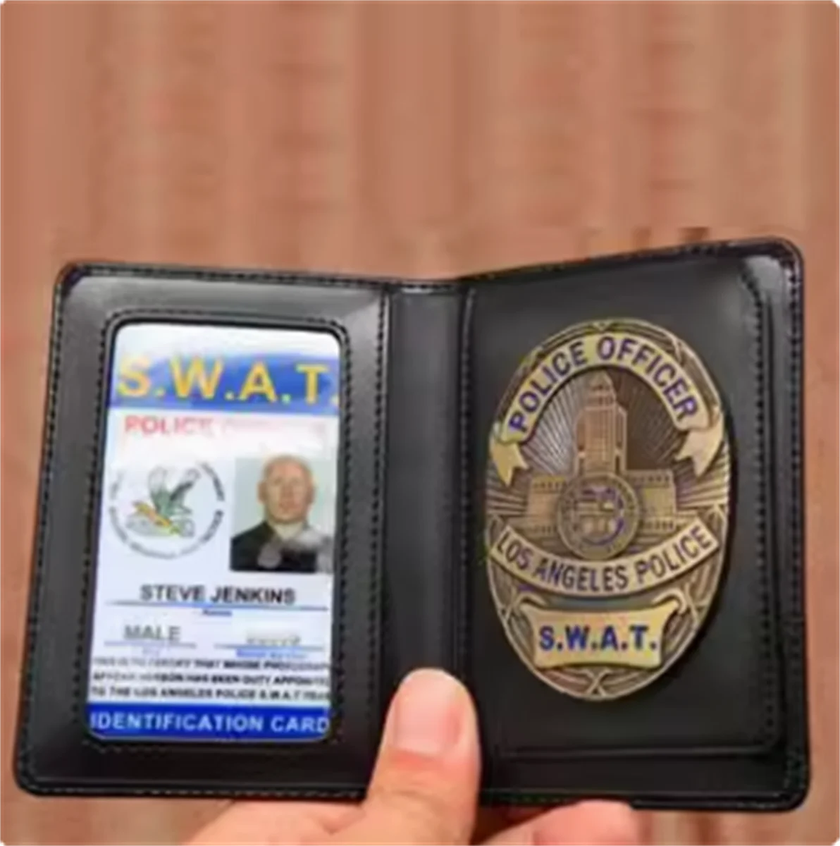 

Los Angeles ID Bag LAPD Metal Emblem ID Clip Personal Customization