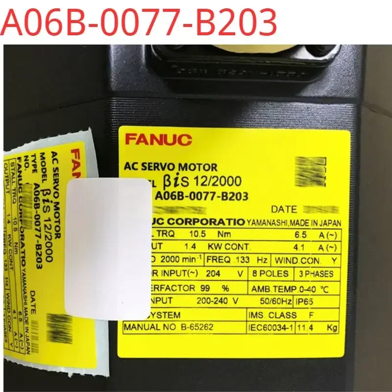 A06B-0077-B203 Second-hand tested ok    servo motorin good Condition