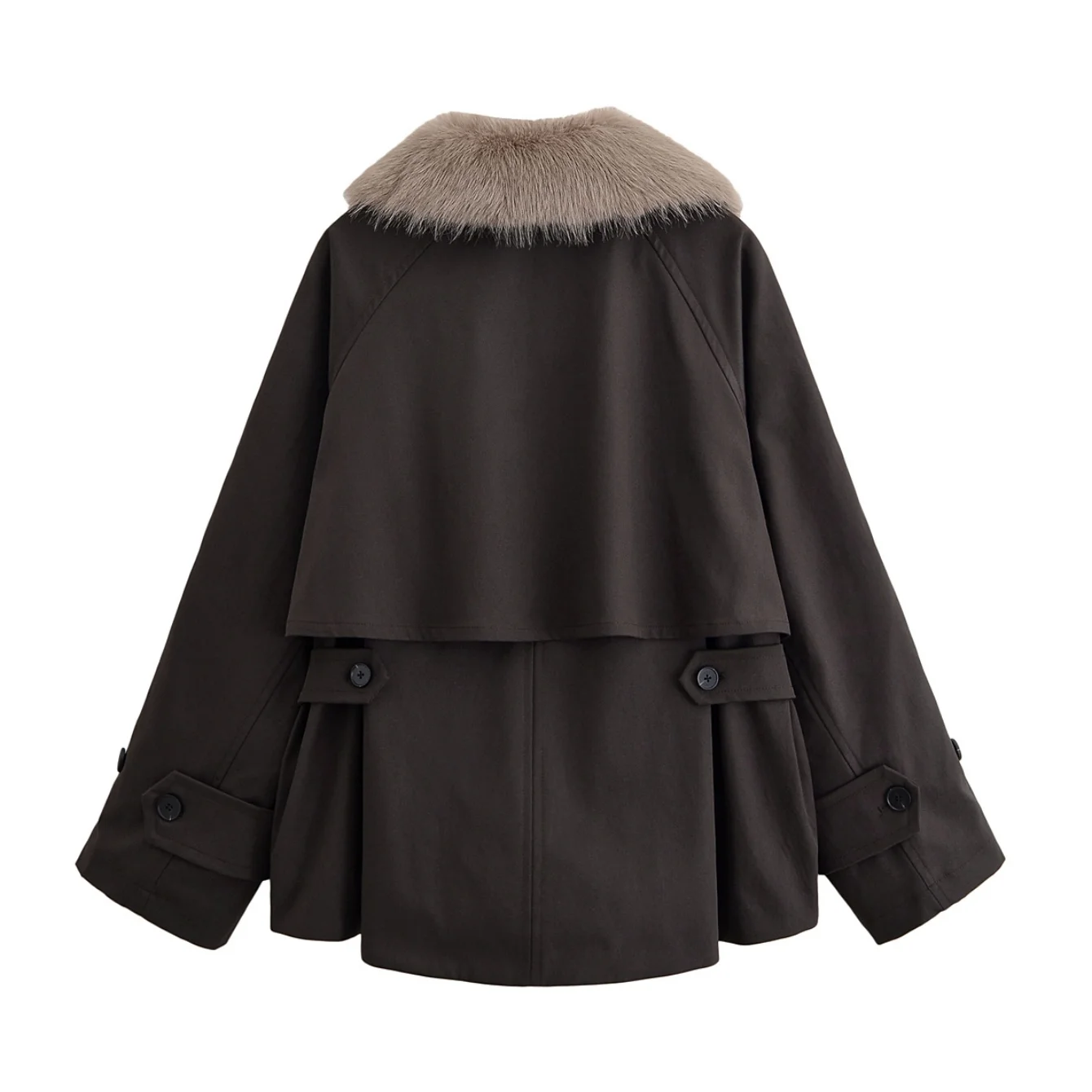 Frauen Faux Pelz Drehen-unten Kragen Jacke Lose Lange Sleeve Zipper Windjacke Mantel Weibliche Herbst Winter Casual Streetwear outwear