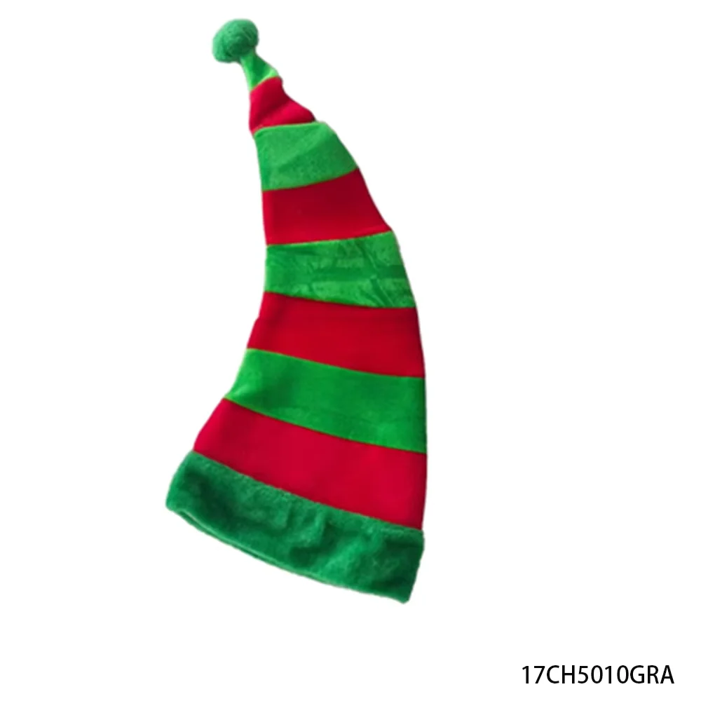 PESENAR Suministros para fiestas y festivales con sombrero de elfo a rayas navideñas