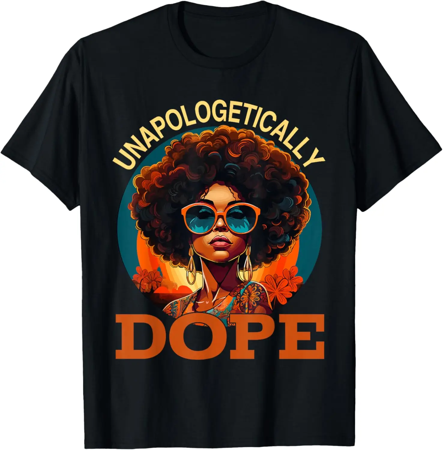 

Черная женская футболка Unapologetically Dope Juneteenth Black History