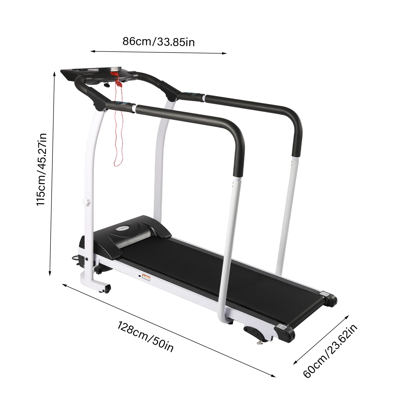 

Walking Treadmill for Seniors with Handrails, 220LBS Folding Treadmill, for Study Rooms, Gyms, Offices, Balconies, Living Rooms