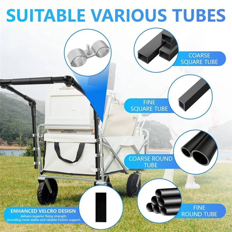 

Adjustable Push Handle Attachment For Wagon For Round/Square Frames Fits Push Wagons Cart Equipment