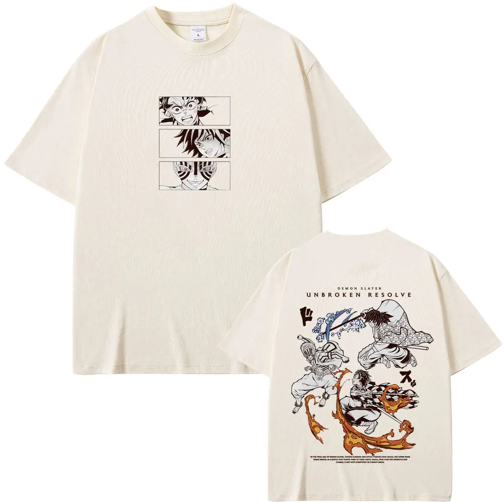 

Anime Demon Slayer Kamado Tanjirou Tomioka Giyuu Akaza Graphic Tshirt Summer Men Women Fashion Casual Vintage Oversized T-shirt