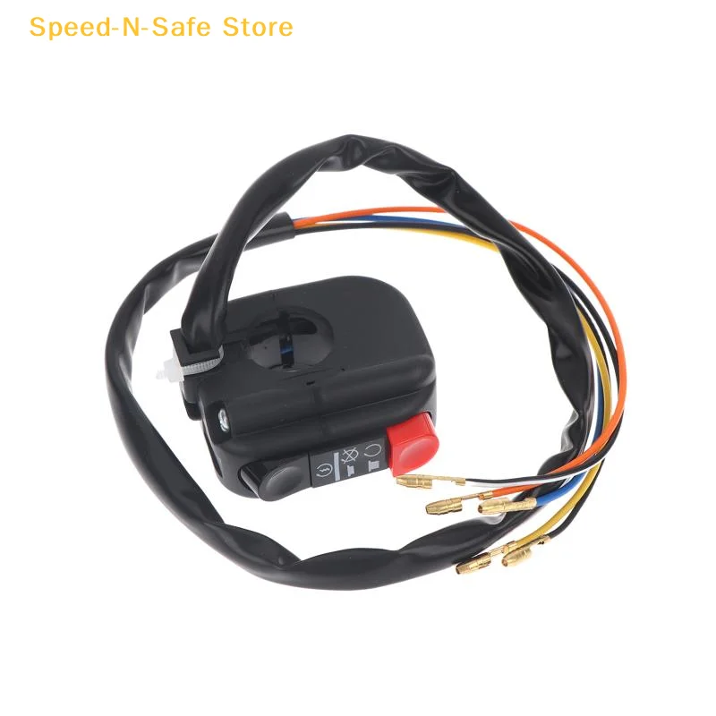 Universal 12V ON Off Switch Motorcycle Handlebar Mount Fits 22mm 78 Bar Compact for Scooter Pit Bike Daily Commuting