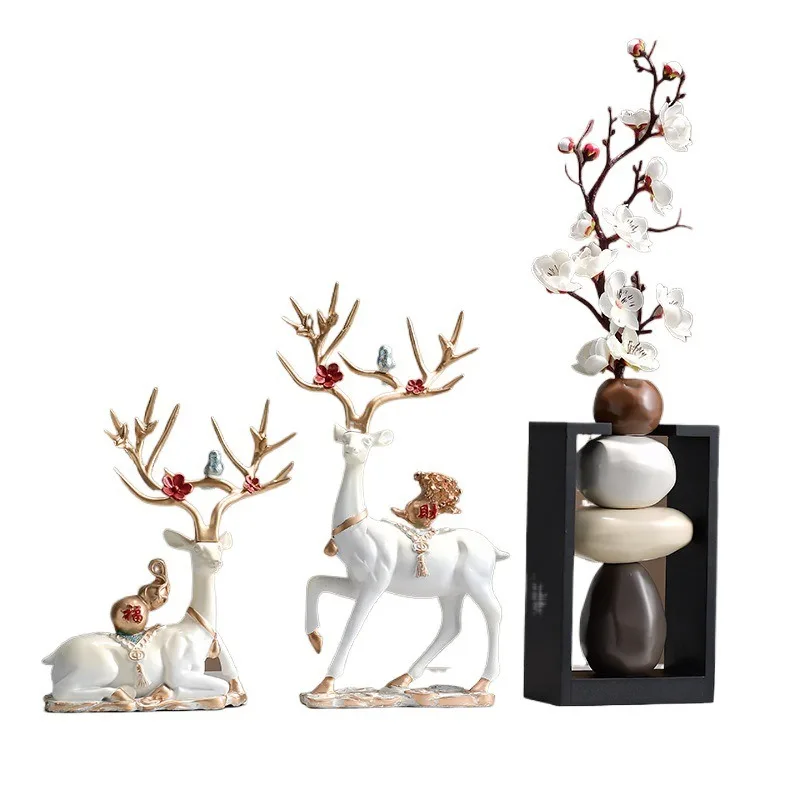 

Modern simple vase living room decoration high value new Chinese entrance TV cabinet ornament
