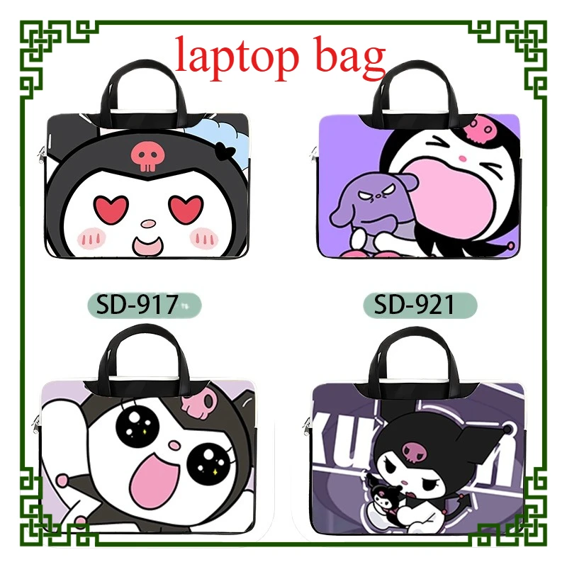 

Сумка для ноутбука Kuromi с персонажем аниме, милый большой вместительный органайзер для планшета, сумка с героями мультфильмов, чехол для ноутбука 15 дюймов, 13 дюймов, 14 дюймов, 16 дюймов, 17 дюймов, подарок