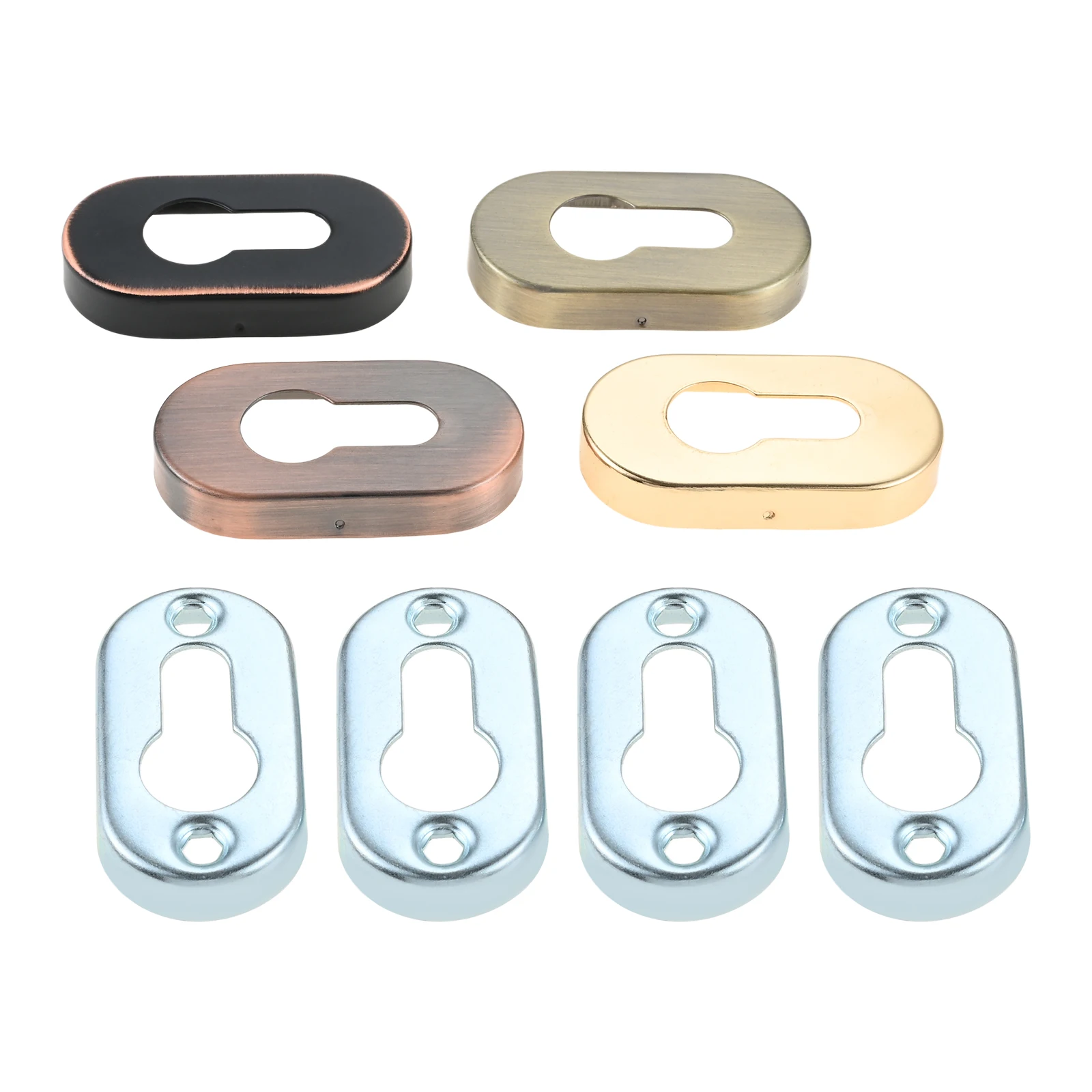 1PC Zinc Alloy Decorative Keyhole Cover Plate Interior Door Lock Cylinder Accessories Decorative Protective Cover Furniture Pads