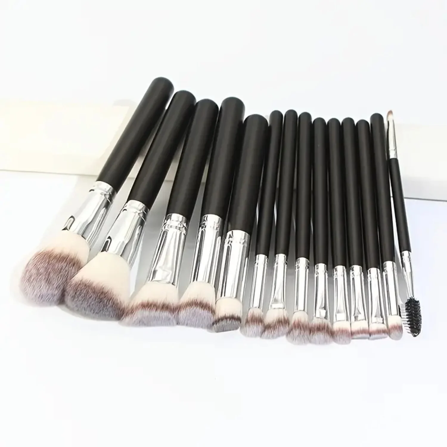 Complete 14PCS Makeup Brush Set for Perfect Power Blusher, Eyeshadow, Highlight & Bronzer Application