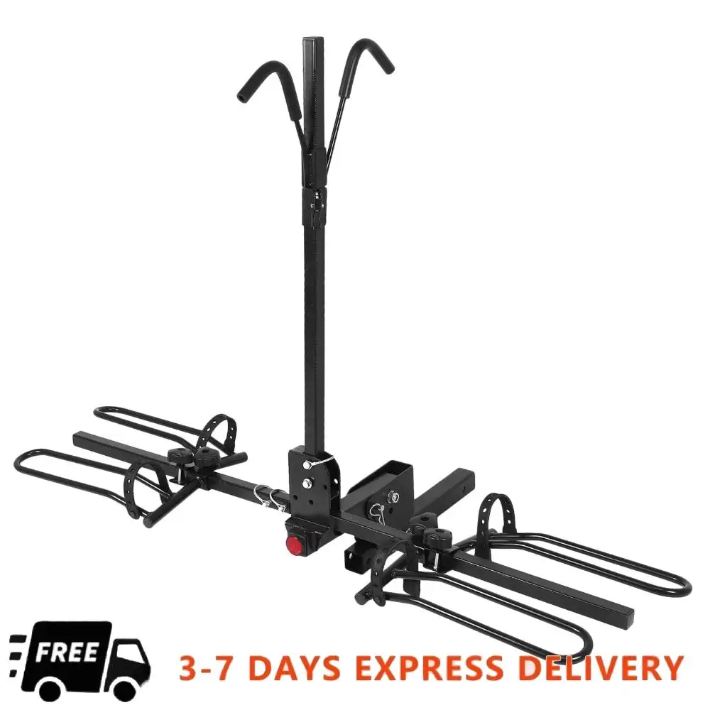 

Регулируемый кронштейн для хранения шоссейных велосипедов, складная стойка для переноски горных велосипедов, устойчивая к ржавчине, вмещает 2 велосипеда весом до 80 фунтов.