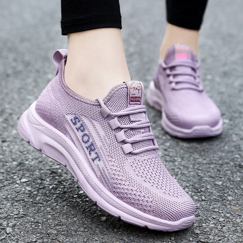 

2025 Women Shoe Lightweight Mesh Sneakers Woman Athletic Breathable Running Shoes Flying Weave Casual Sneakers Zapatillas