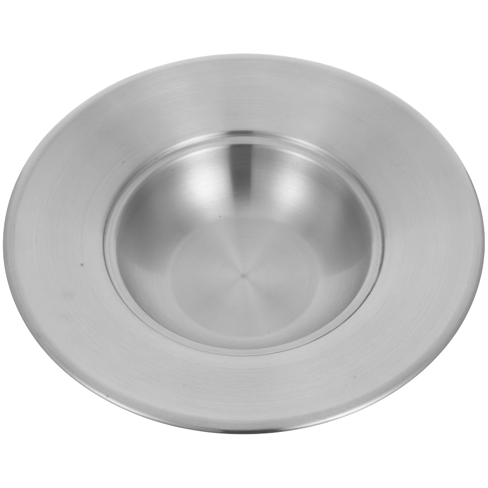 

Stainless Steel Pasta Bowl Bowls for Kitchen Dinner Plate with Handle Korean Panel