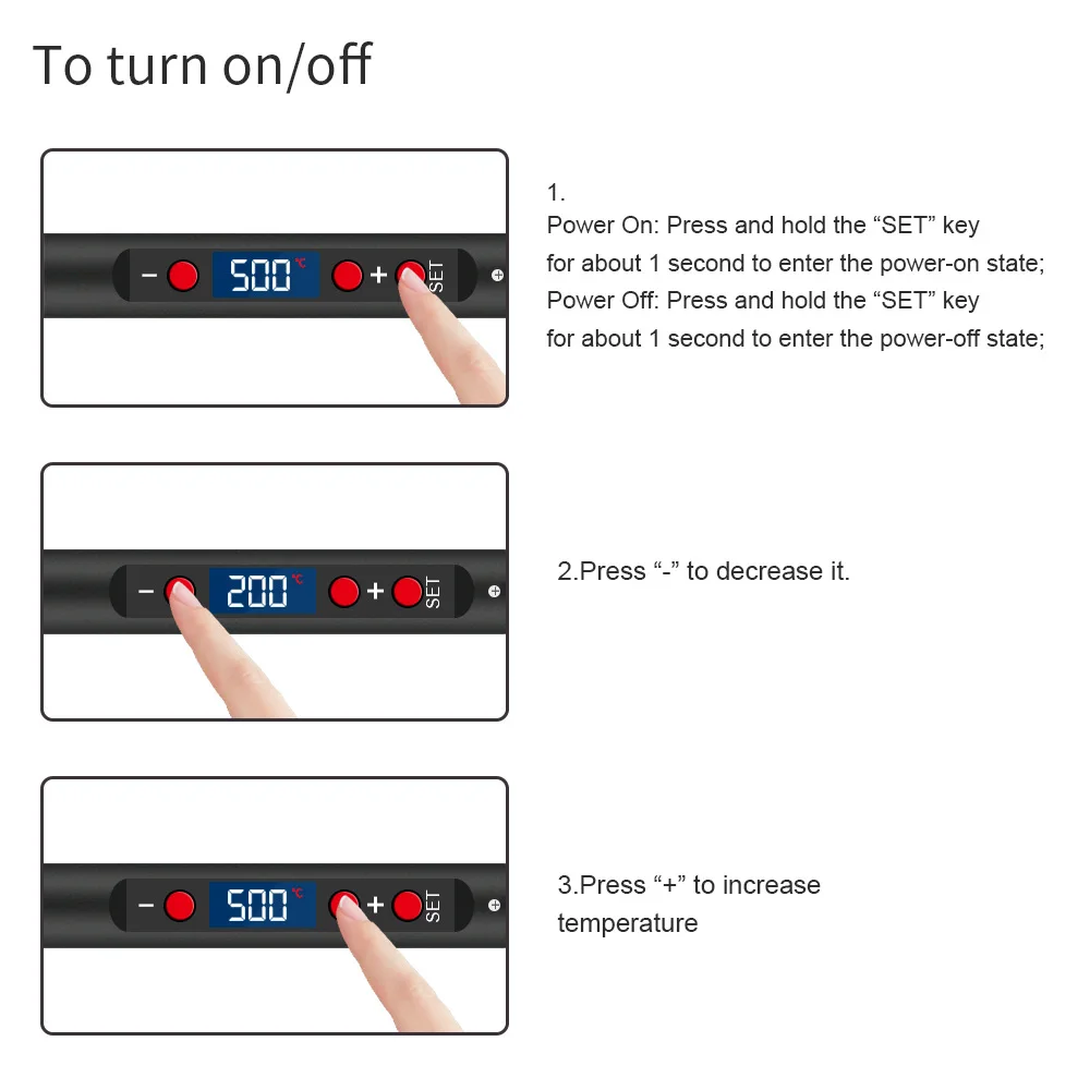 ANSIKI T65 ポータブルはんだごて 9-20V 65W 180-500 ° 温度調節可能なDIY溶接修理ツール、携帯用溶接キット