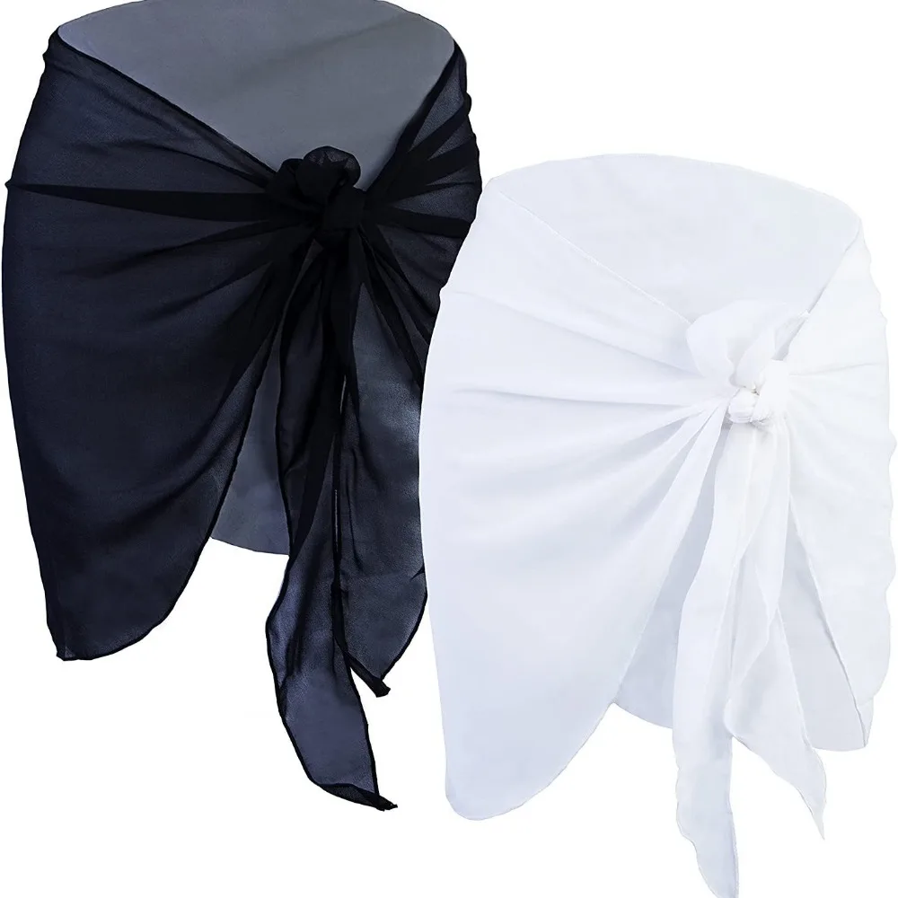 

Женский носимый пляжный саронг — шифоновая юбка, шаль и парео с защитой от солнца UPF