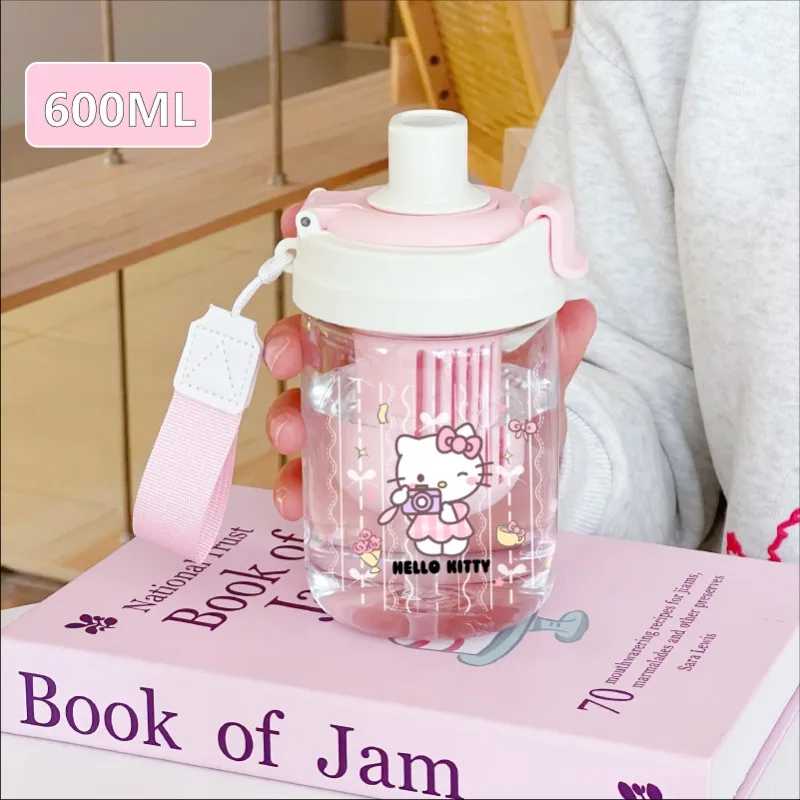 

2025 Hello Kitty Cinnamoroll Anime Kawaii Sanrio Water Separation Portable Bottle Cute Plastic Cup Students Gifts for Kids