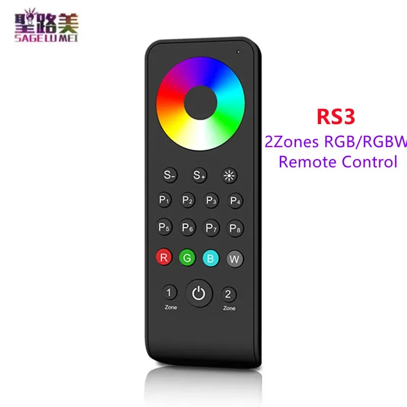 터치 휠 RF 2.4G 무선 리모컨, 3CH 4CH LED 스트립 라이트 테이프용, RS9 1 존 RS3 2 존 RS4 4 존 RS8 8 존 RGB RBGW