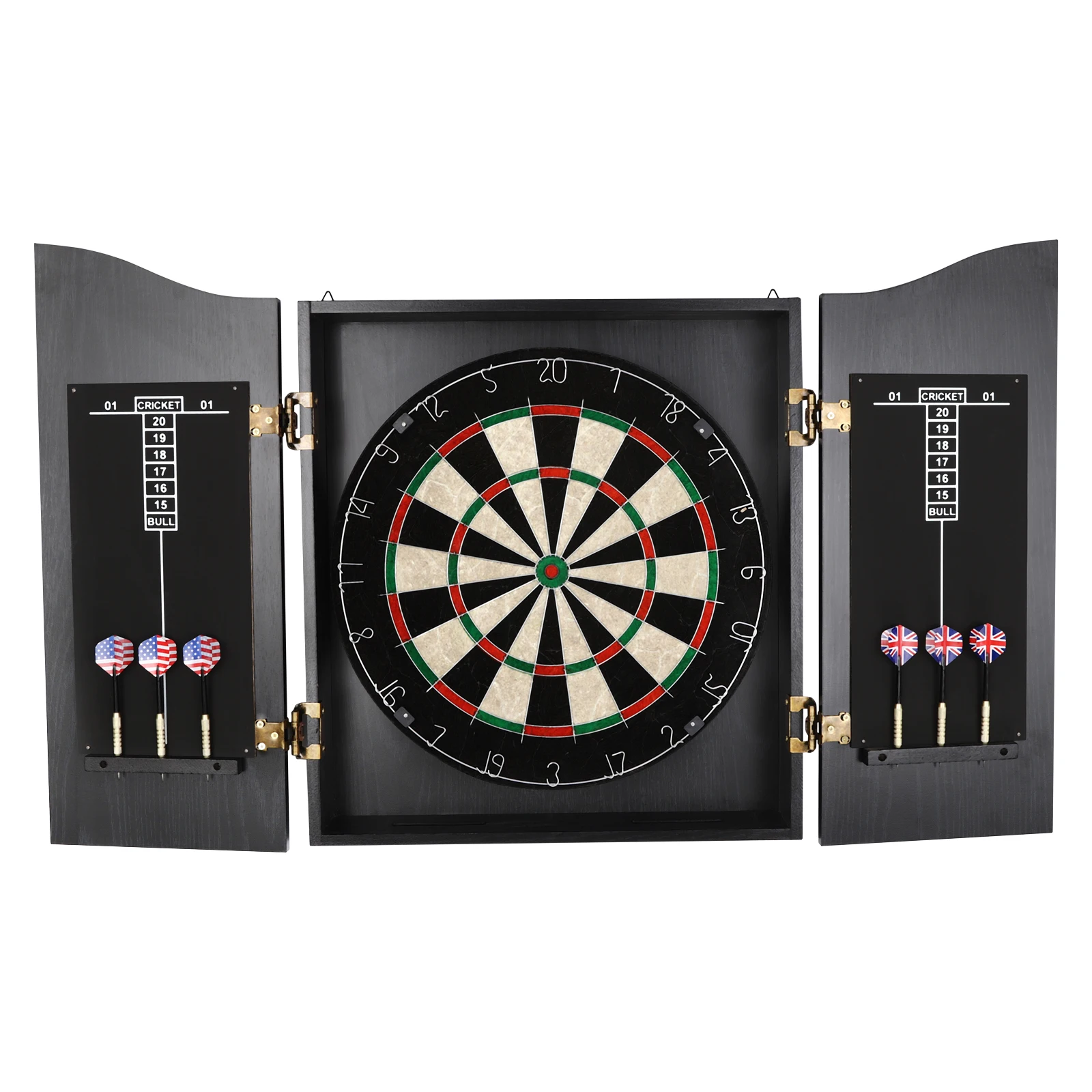 

Dartboard with 6* Darts Classic Dartboard Cabinet Dart Boards Set for Adults
