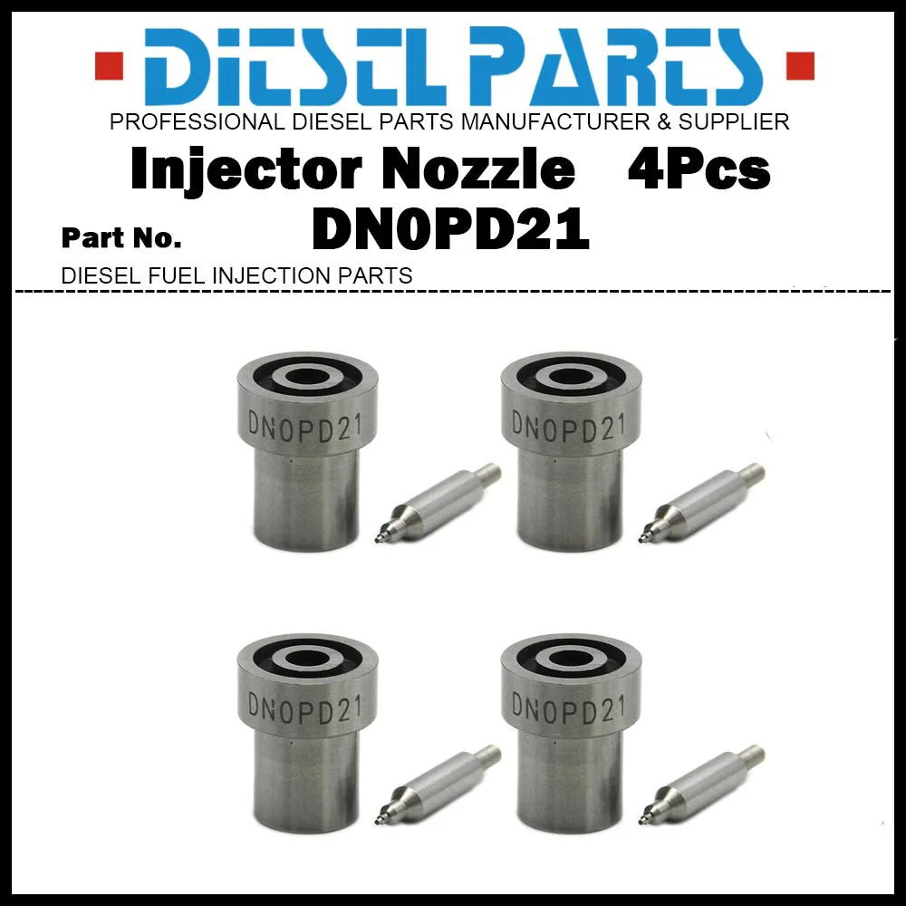 4Pcs/Lot Diesel Fuel Injector Nozzle Tips DN0PD21 ND-DN0PD21 for Mitsubishi S4Q2 S4S S6S F18C