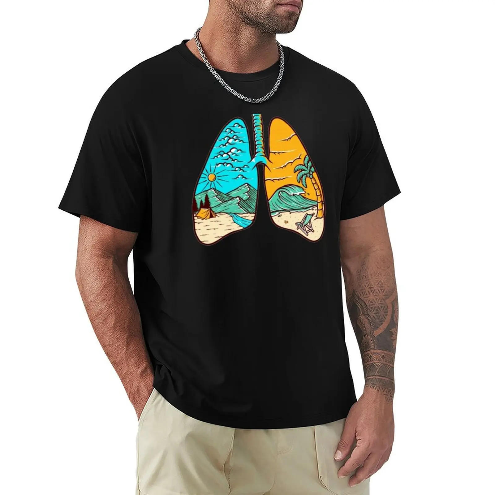 Groovy Beach and Ocean Lungs T-Shirt Performance Dry Fit T-Shirt