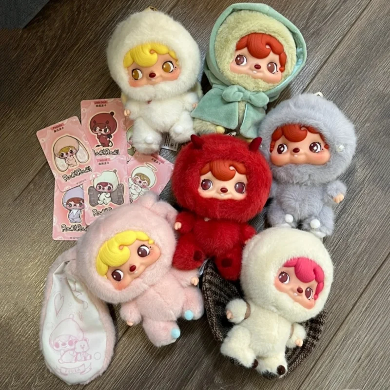Pre Sale Genuine Pouka Blind Box Plush Vinyl Doll Cute Cartoon Anime Figures Collection Dolls 16cm Plush Backpack Pendant Toys