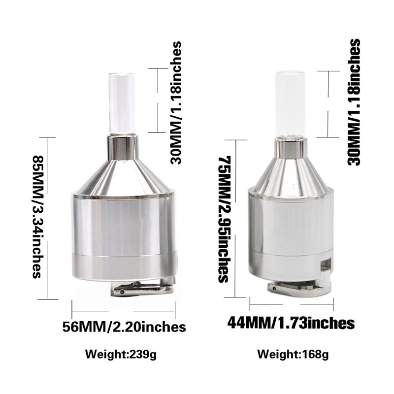 Aluminum Manual Tobacco Grinder Bottle for Smoking 44mm/56mm Herbal Spice Mill Crusher Gife for Smoker Accessories