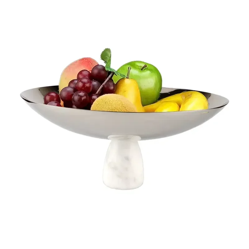Wholesale custom modern decorative marble dried fruit bowl environmentally friendly food grade stainless steel factory direct