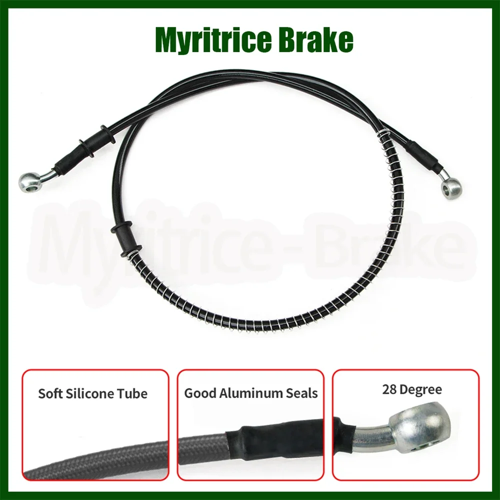 Myritrice 10mm 28° 28° Fit For Ninja ZX10R ZX11 ZX12R ZX14 ZX14R Pipe Braided Line Steel Brake Hose Cable Hydraulic Banjo