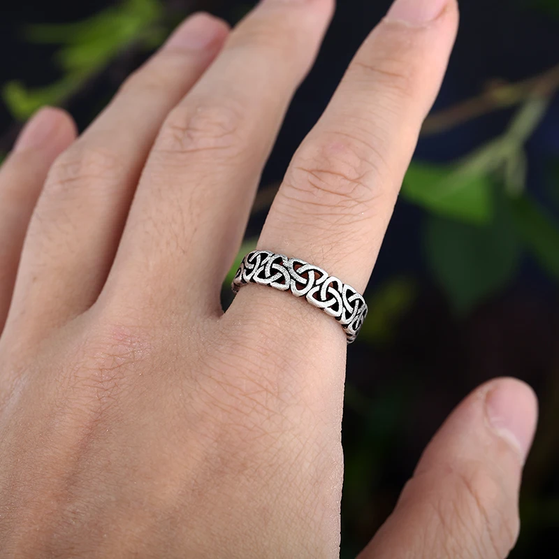 Men's 316L stainless-steel rings Vintage Viking Rune Odin 's Symbol Ring Amulet for teens Jewelry Boyfriend Gifts