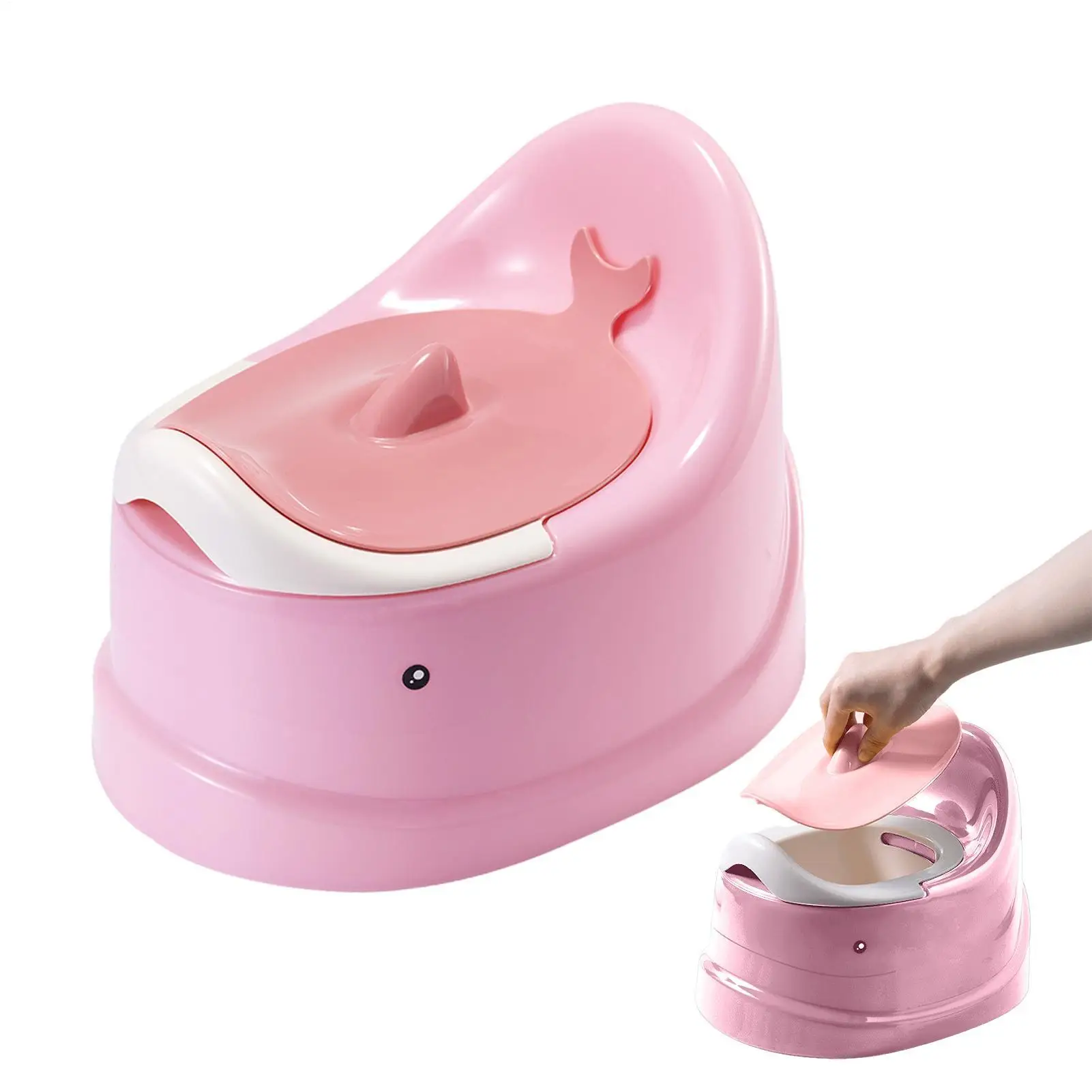 1pc vasino portatile per bambini toilette per bambini trainer formazione toilette per viaggi stabile e sicuro design con fondo ovale vasino antiscivolo