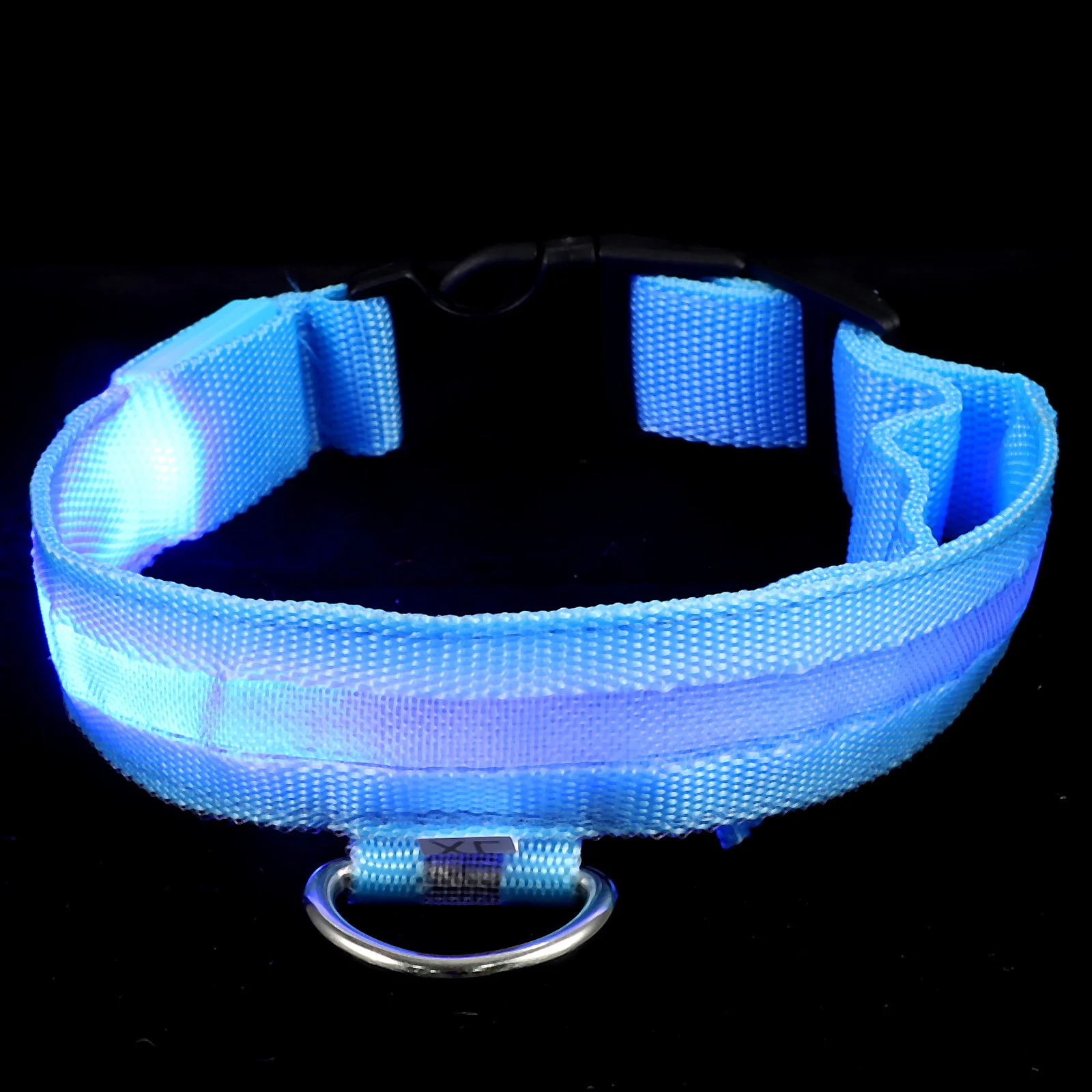 

LED Light Pet Ring Luminous Dog Collar Pet Cat Collar Personalized Collars (Blue, Charging Style, XL)