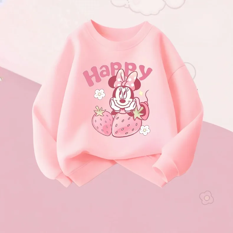 2026 Herbst Neue Mädchen Freizeit-Sweatshirts Kinder O-Ausschnitt Hoodies Cartoon-Druck Kinder Langarm-Oberteile Atmungsaktive Sportkleidung – Detail 4