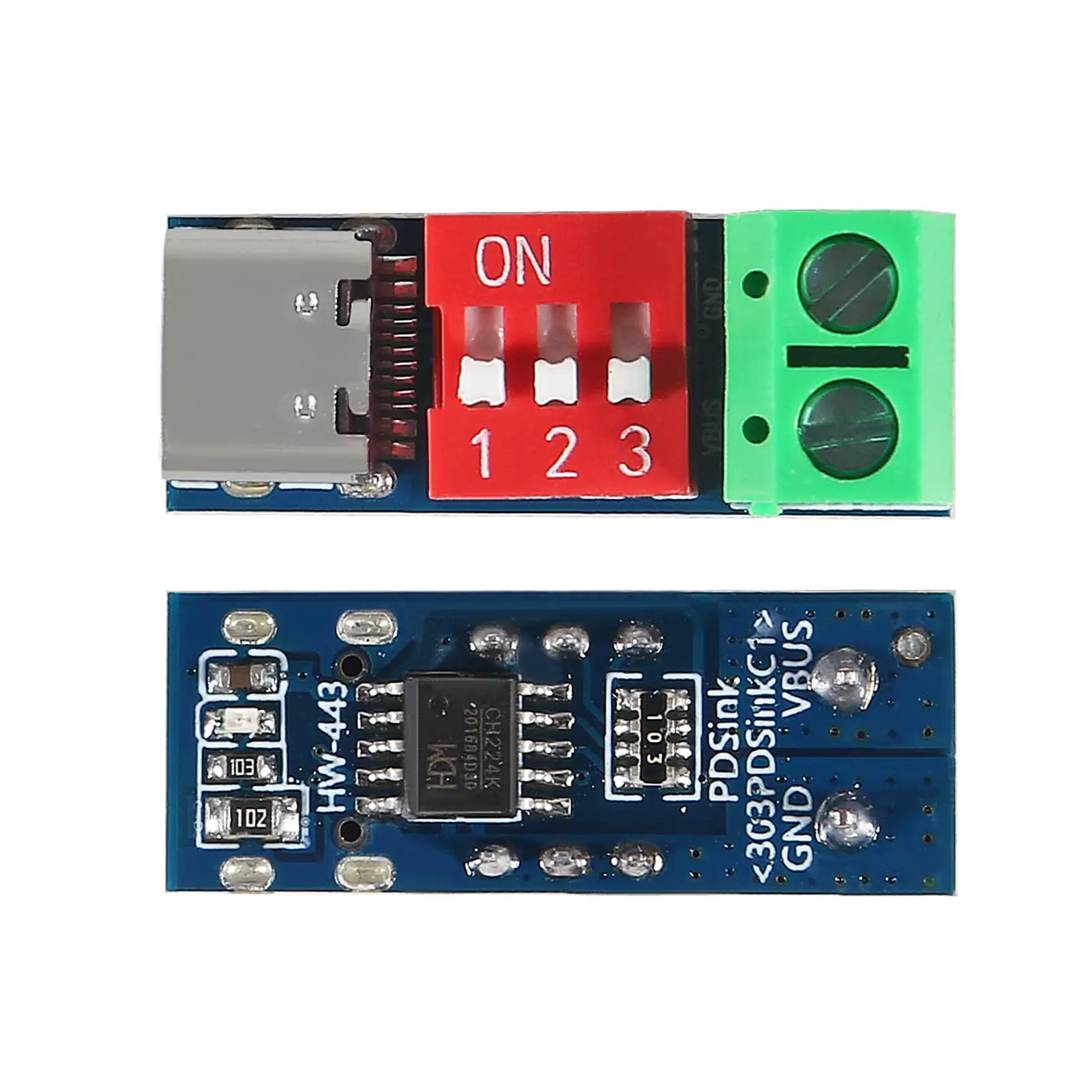 Customize quantity Type-C PD QC Trigger 5V~20V Dial Code Adjustment DC Power Module Dial Adjustment Voltage Fast Charging Decoy