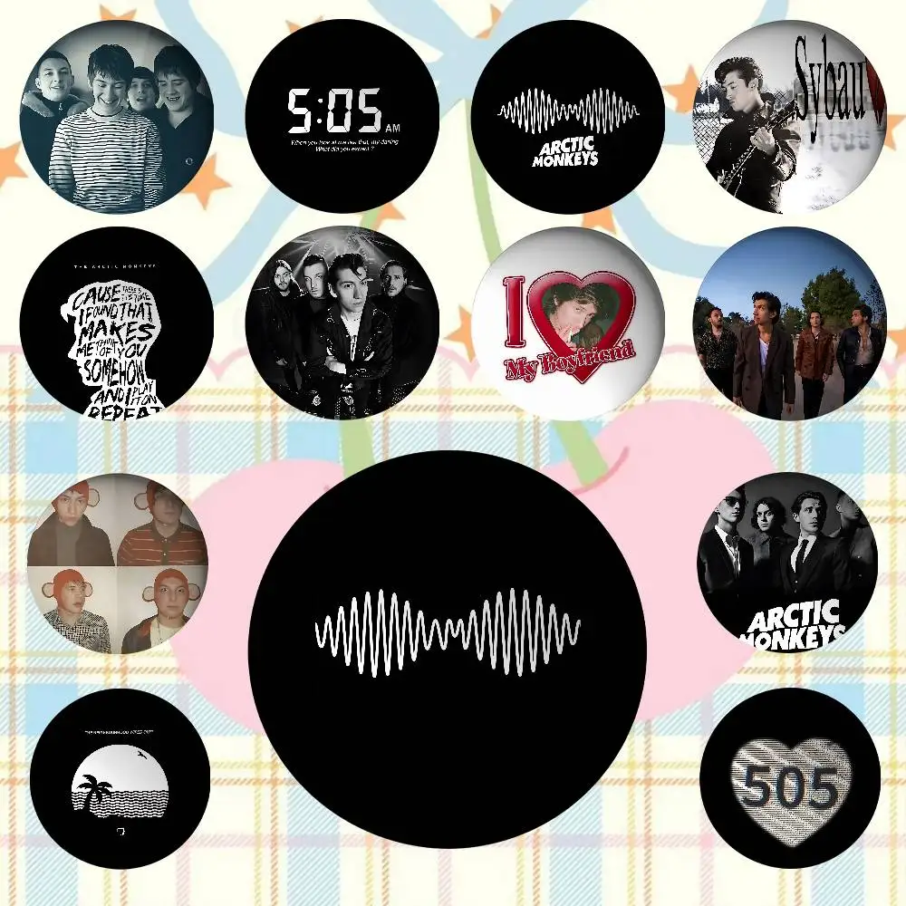 Band A-Arctic Monkeys-s runde, exquisite Abzeichen-Broschen, kreative Anstecknadeln für Kleidung, Hut, Rucksack, Geschenkzubehör