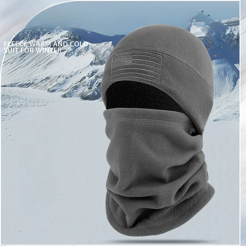 

Unisex Fleece Warm Hat Windproof Mask Neck Cover 2-in-1 Outdoor Skiing & Riding Protection