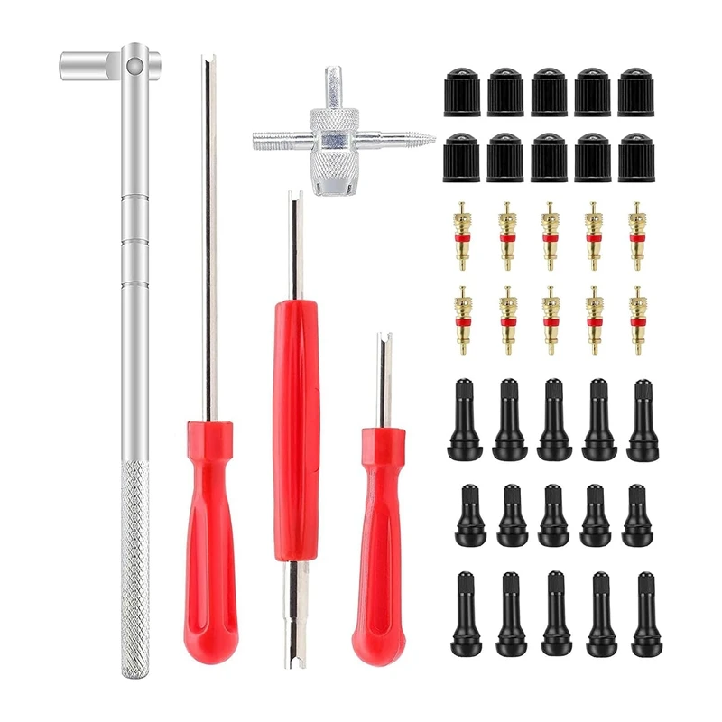 

Valve Stem Puller Installer Tool, Single Head Tire Valve Core Remover Installer Tool(40Pcs) Durable