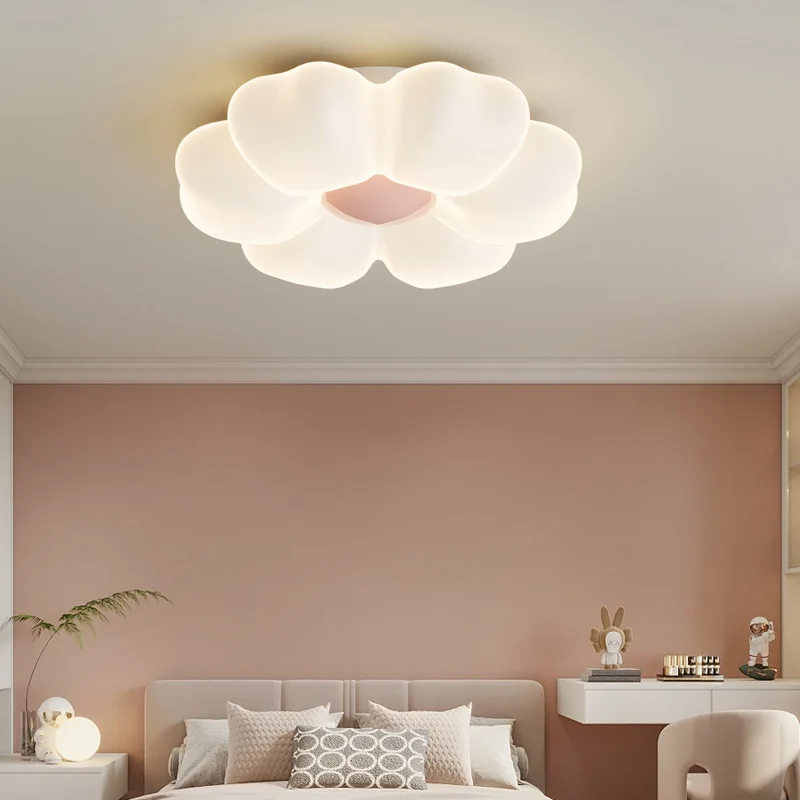 Children's Room Flower Ceiling Lights Pink Flower Princess Room Light Warm Romantic Girl Bedroom Nursery Baby Room Ceiling Lamps