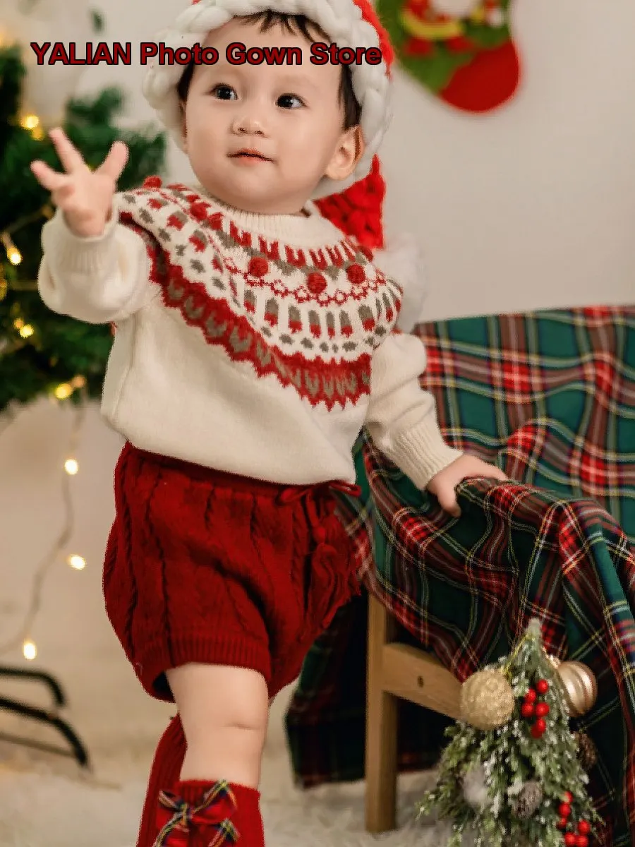 Kids Two-Piece Set Little Girls Stylish New Year Outfit One-Year-Old First Birthday Clothes