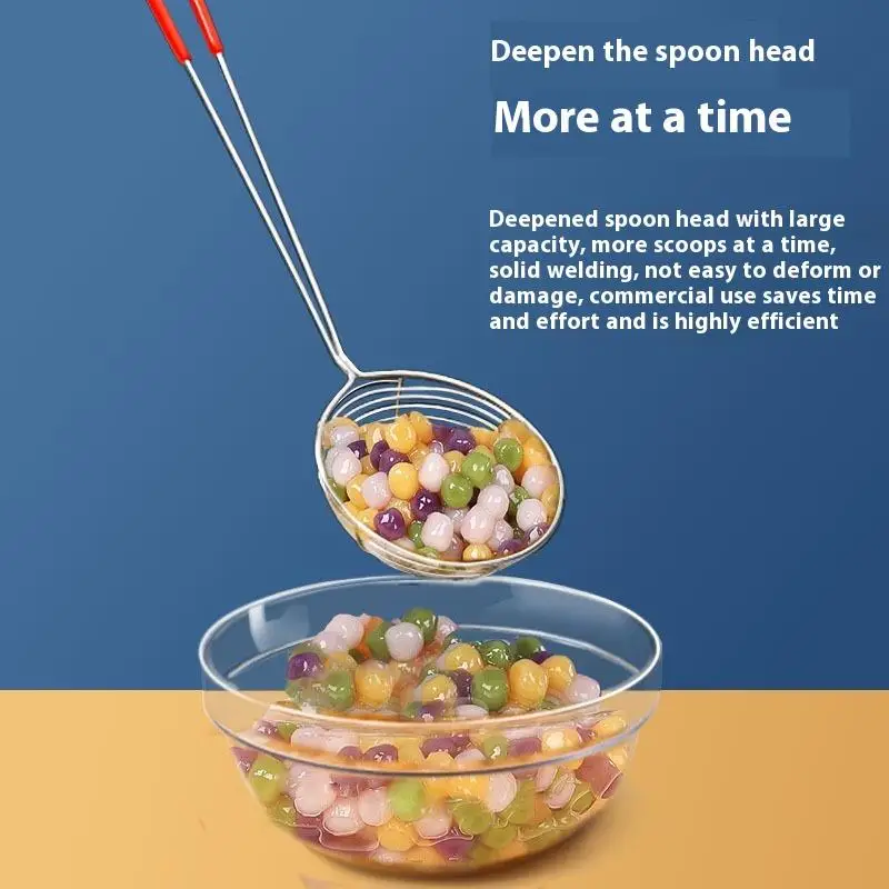 【Peace】Tapioca Pearl Scooper Pearl Strainer Boba Strainer Stainless Steel Milktea Supplies Steel Kitchen Hanging Utensil