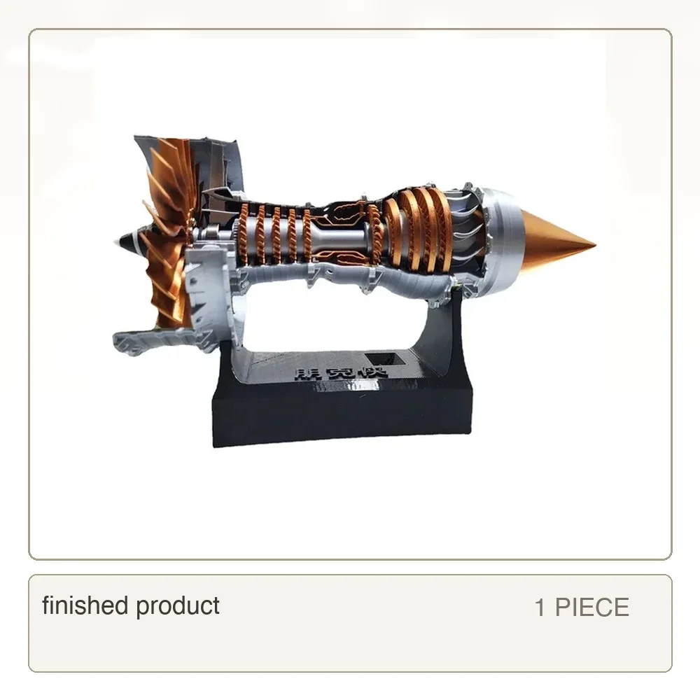 Reverse Rotating Mini Turbofan Engine Plastic Assembled Aircraft Generator Model DIY Production Power Model Toy Gift