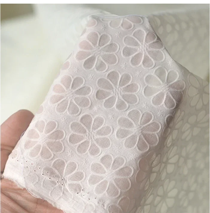 135x50cm Beige Green Pink Offset Printing Burnt Cotton Fabric, Making Shirt Top Dress Doll Clothes sewing Cloth