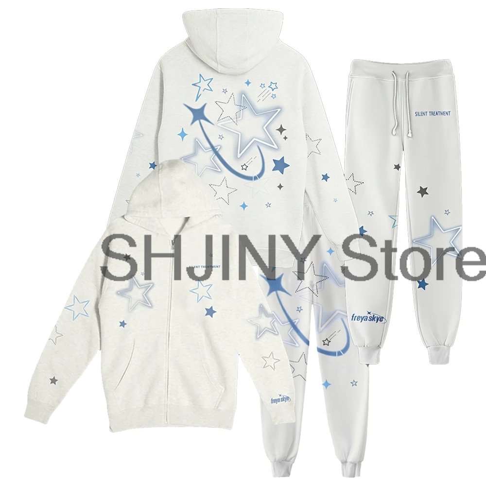 

Freya Skye Silent Treatment Merch Hoodie Jogger Pants Two Piece Set Sweatshirts+Sweatpants Men Women Trendy Outfit Sets