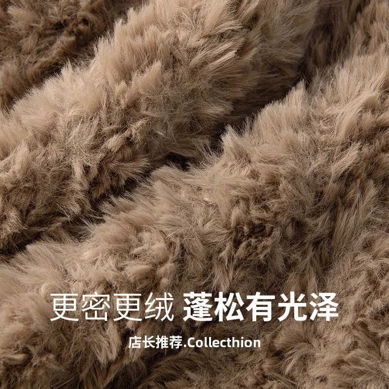 قبعة فرو الأرنب الصناعي المرأة العصرية عادية لينة قبعة الشتاء الدافئة موضة تنوعا محبوك قبعة الإناث الباردة برهان بيني الإناث #6