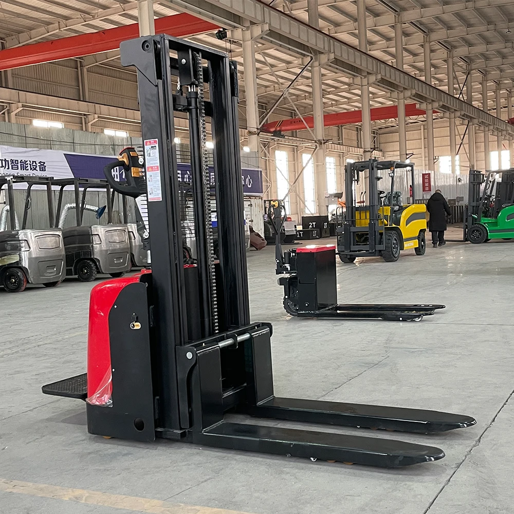 YG Customized Electric Stackers 1500kg 2Ton 3M 4M 4.5M Battery Operated Pallet Stacker Walkie Forklift Full Electric Stacker