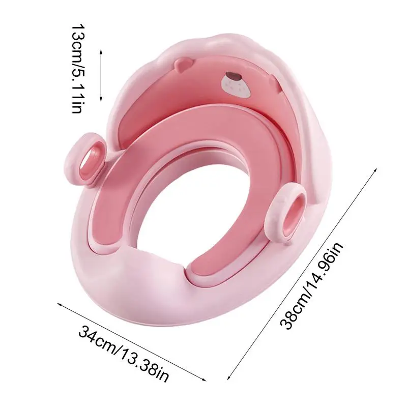 Kids Potty Seat For Toilet Potty Toilet Seat With Handles Non-Slip Safe Potty Seat With Urine Guard Toilet Trainer For Round &