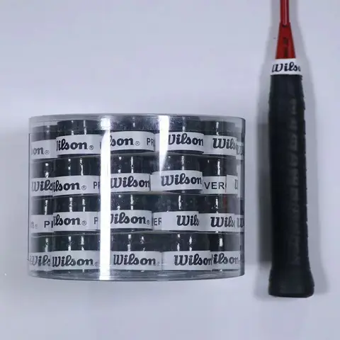 15/30/60/120 шт. Wilson теннисная ручка из искусственной кожи, теннисная ракетка, поглощающая ручка, ручка для ракетки для бадминтона, теннисная лента
