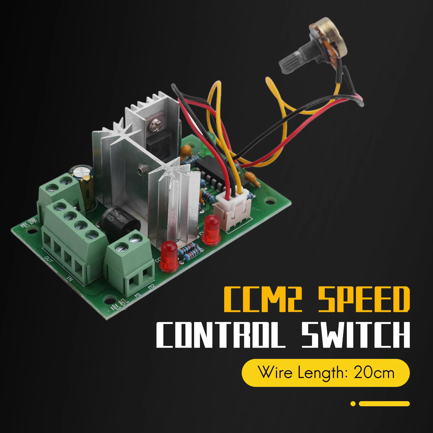 B44C 12V 24V 30V 120W PWM Regolatore di velocità del motore CC con volt regolabile CCM2