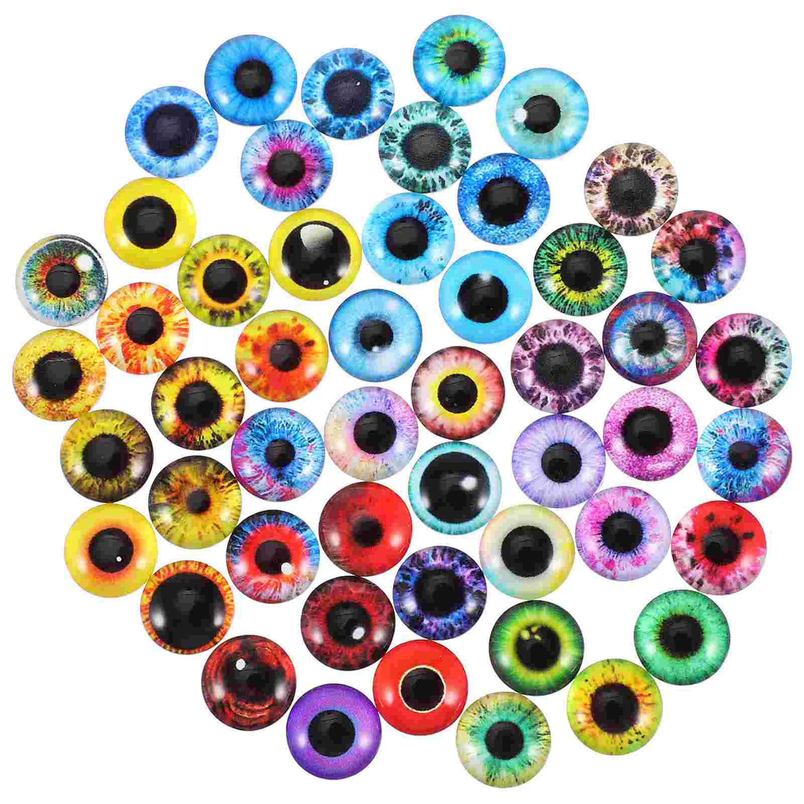 100 pçs olhos de vidro adesivos globo ocular remendos apliques material premium decorações artesanais acessórios de brinquedo dos desenhos animados